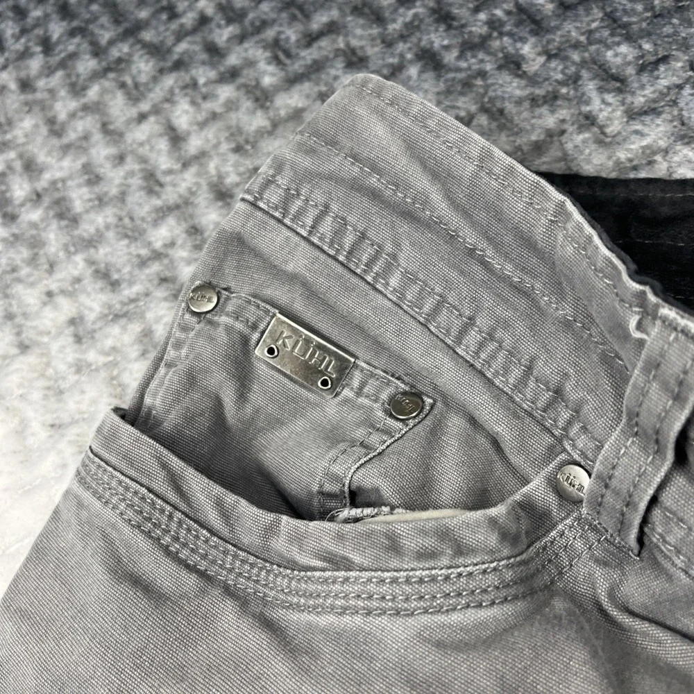 Kuhl Kanvus Jean Pants Mens 36x32 Gray Patina Dye Outdoor Workwear Gorpcore